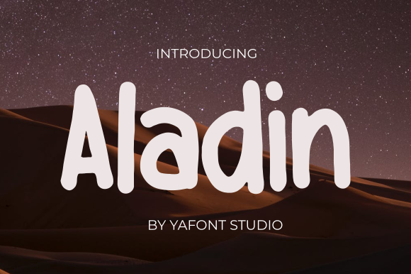 Aladin: A Vibrant Display Font for Creative Projects