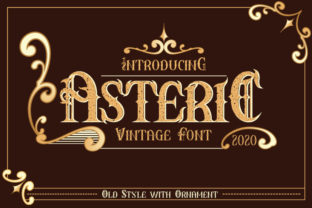 Asteric Font for Vintage Design Projects