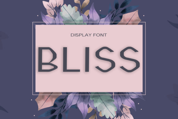 Bliss Font: A Simple and Natural Display Font for Modern Design