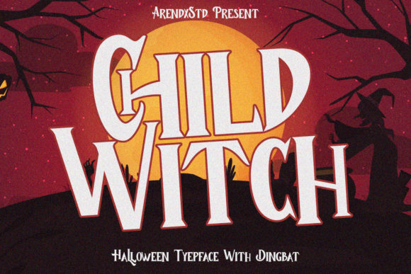 Child Witch Font for Halloween Designs