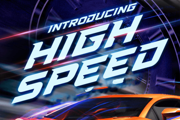 High Speed: A Bold and Italic Display Font for Dynamic Designs