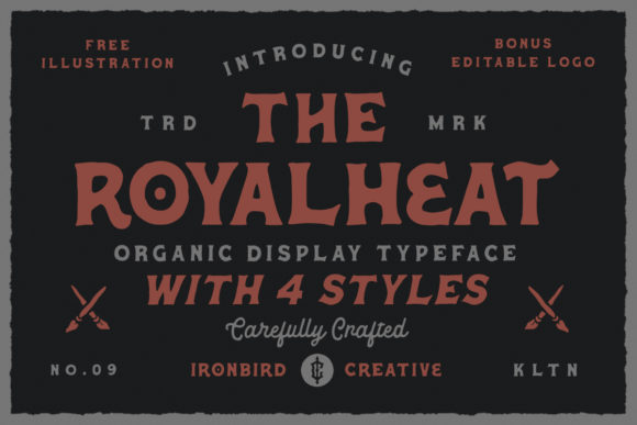 The Royalheat: A Vintage-Inspired Display Font for Design Projects